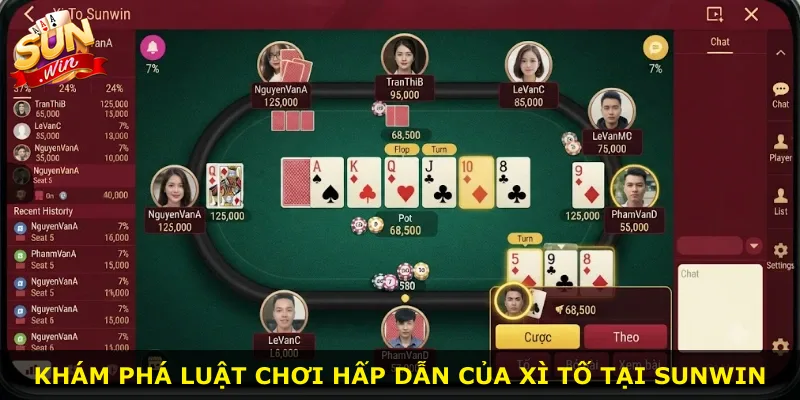 Khám phá luật chơi hấp dẫn của xì tố tại Sunwin