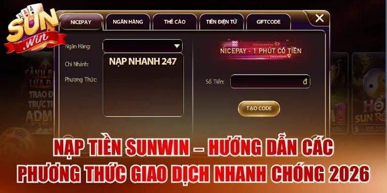 Các lỗi nạp tiền SUNWIN