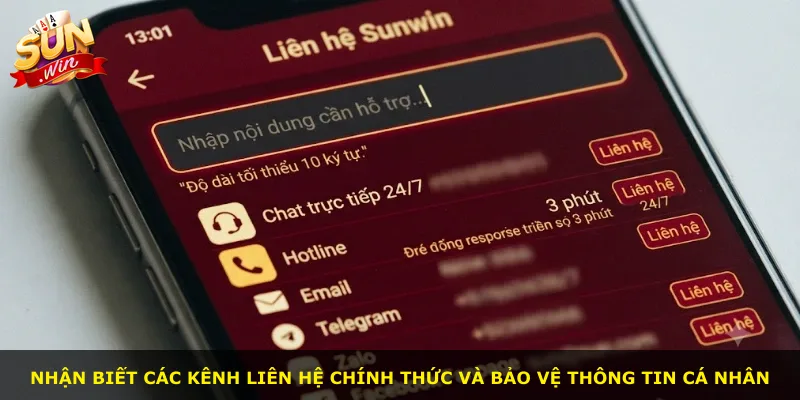 Nhận biết các kênh liên hệ chính thức và bảo vệ thông tin cá nhân