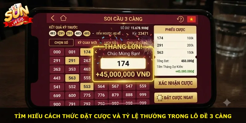 Tìm hiểu cách thức đặt cược và tỷ lệ thưởng trong lô đề 3 càng